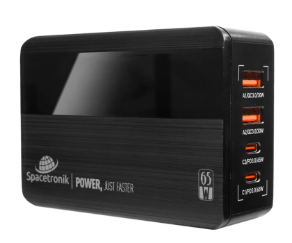 Ładowarka i akumulator Spacetronik Ładowarka sieciowa GaN 65W SR100